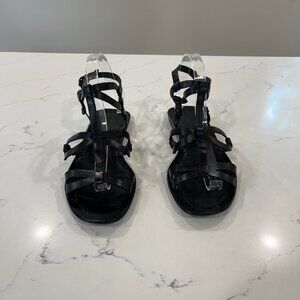 Via Spiga Black leather sandals gladiator style size 8.5